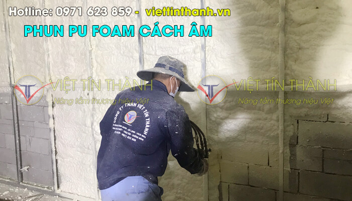 Thi công phun pu foam cách âm